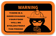 Load image into Gallery viewer, Fridge Warning Sticker