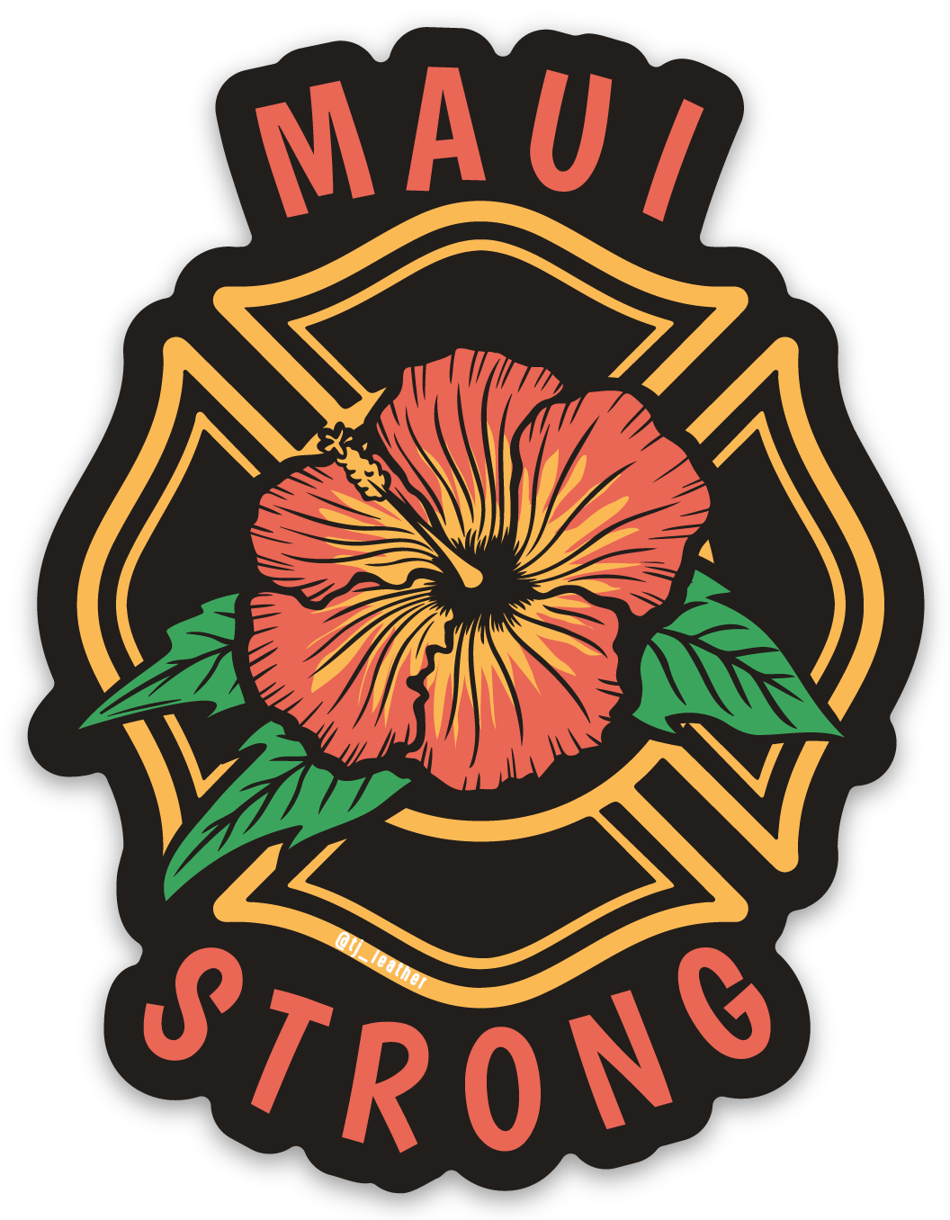 Maui Strong Firefighter Sticker