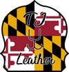 Custom Helmet Shield Maryland Flag TJ Leather