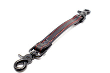 Load image into Gallery viewer, Black Leather Sway Strap Red Stitching