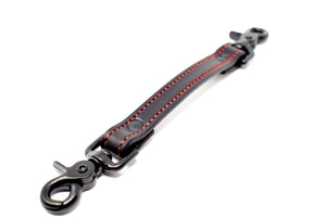 Black Leather Sway Strap Red Stitching