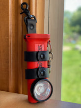 Load image into Gallery viewer, Orange flashlight inverted leather holder