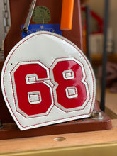 Load image into Gallery viewer, Custom Boston fire helmet shield white shield red 68 firefighter