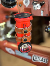 Load image into Gallery viewer, Orange flashlight inverted leather holder